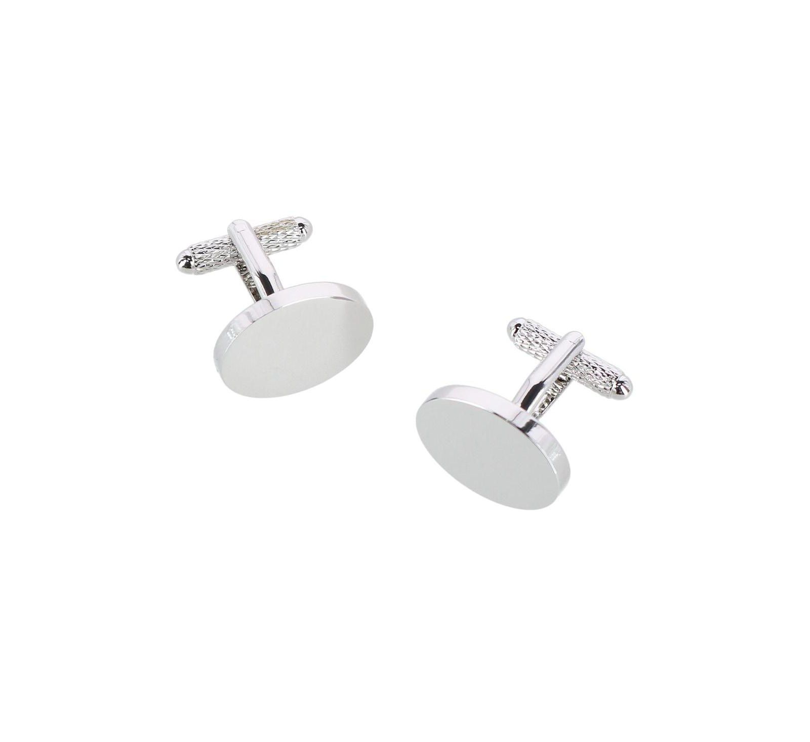 Trafalgar Asher Oval Brass Engravable Cufflinks