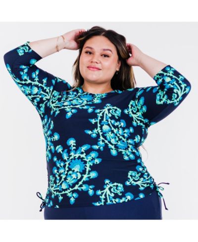Calypsa рашгард Plus Size с рукавом 3/4, Margaux, UPF 50+