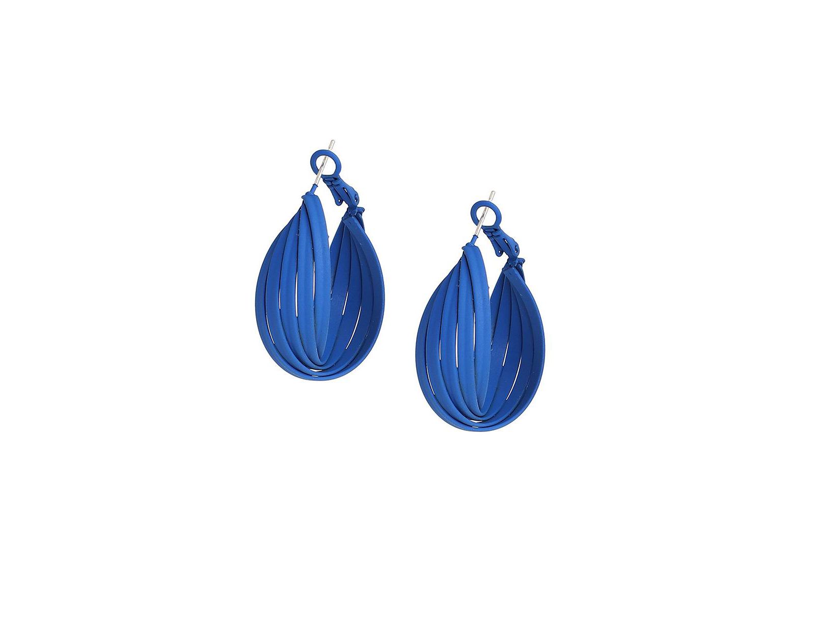 Женские серьги-кольца SOHI Blue Petal