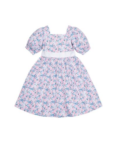 Hope & Henry Toddler Girls Hope and Henry Short Sleeve Puff Sleeve Party Dress