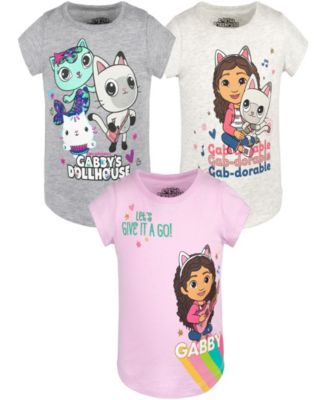 Gabby's Dollhouse Toddler Girls Dreamworks Gabbys Dollhouse Pandy Paws 3 Pack T-Shirts