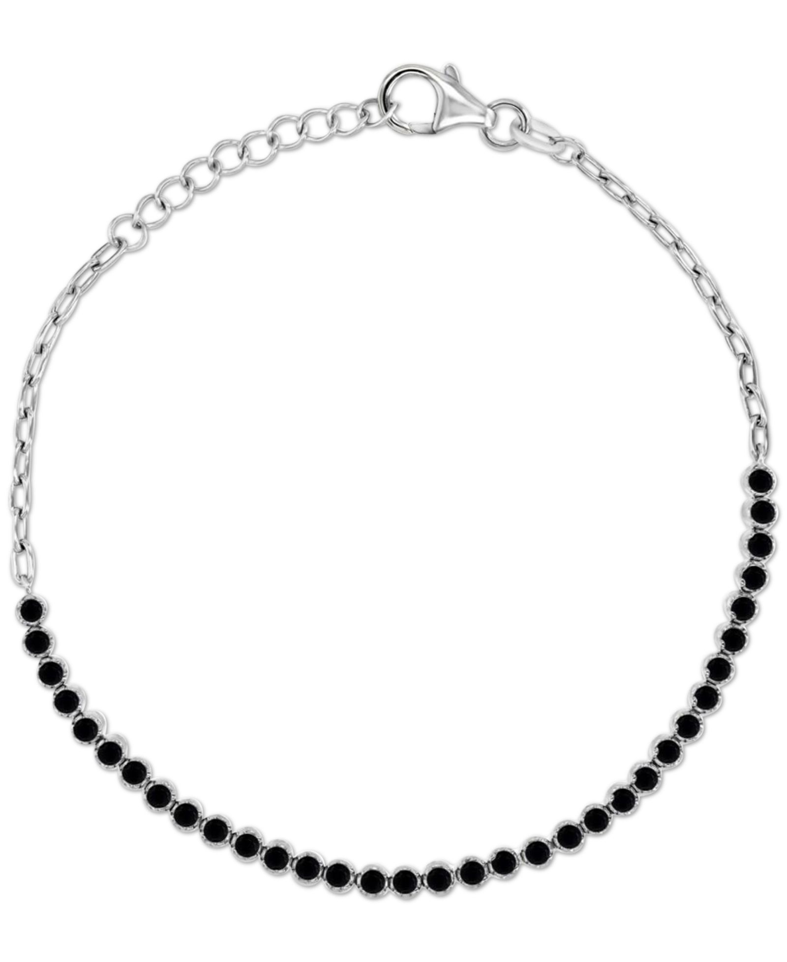 Браслет Black Spinel Half Tennis в Sterling Silver (1-5/8 ct. t.w.)