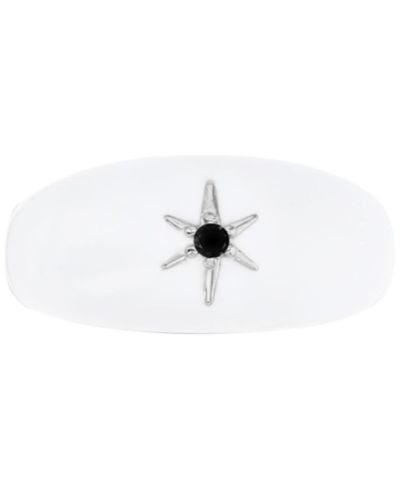 Кольцо Star из белого сапфира (1/20 ct. tw.) и эмали в стерлинговом серебре (также в черном шпинели)