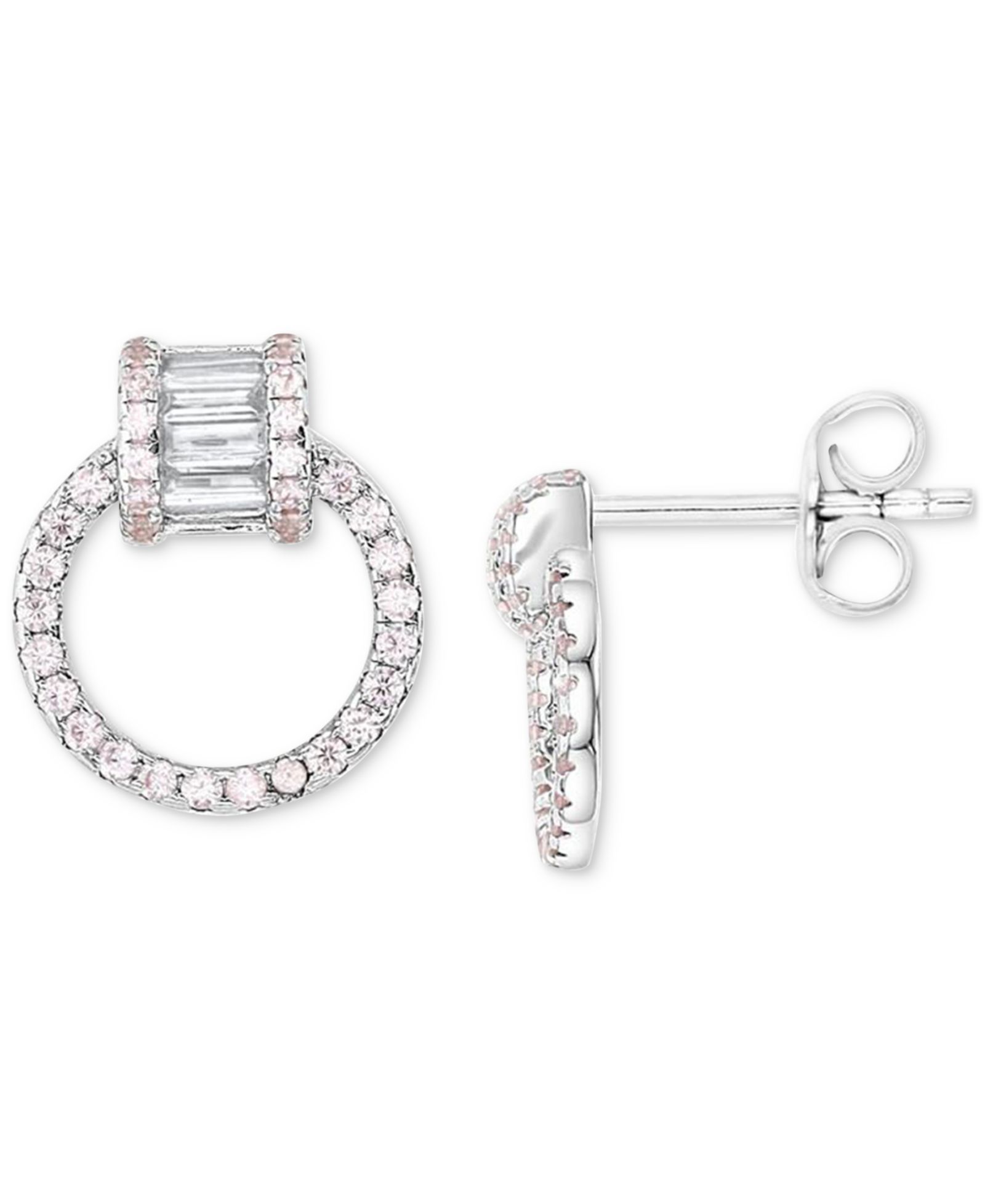 Серьги-подвески с кубическим цирконием Doorknocker
