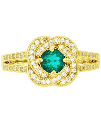 Кольцо с кубическим цирконием в позолоченном серебре 14k Gold-Plated
