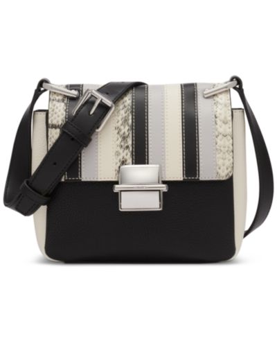 Calvin Klein Clove Mixed Material Push-Lock Crossbody with Adjustable Strap