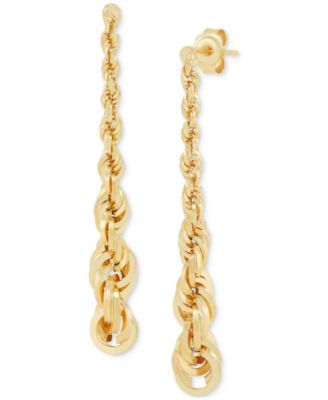 Серьги-нити из золота 14k, 1 1/2 inch