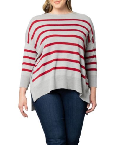 Женский джемпер Plus Size Heart on Your Sleeve Crew Neck