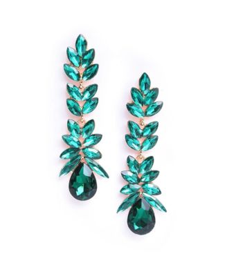SOHI Women's Blue  Stone Drop Earrings