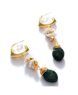 SOHI Женские черные серьги Teardrop Dented Drop