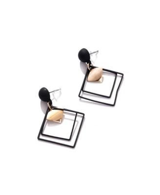 SOHI Women's Pink  Embellished Flower Stud Earrings