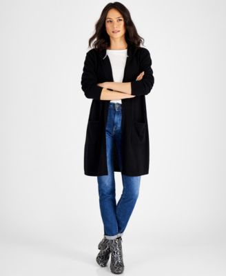 Hoodie из кашемира Petite Charter Club с открытым передом