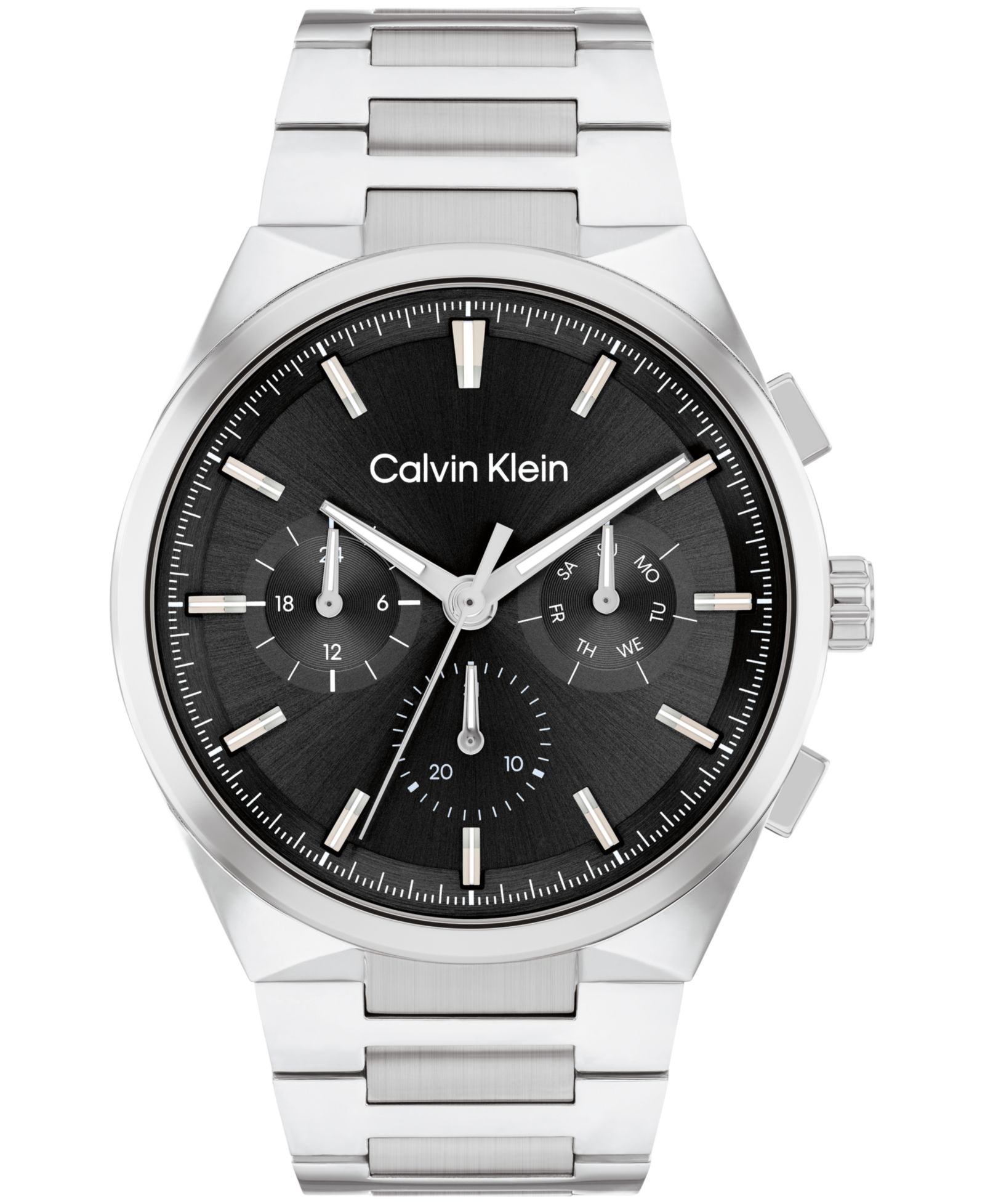 Мужские наручные часы Calvin Klein Distinguish, серебристый цвет, стальная сталь, 44mm