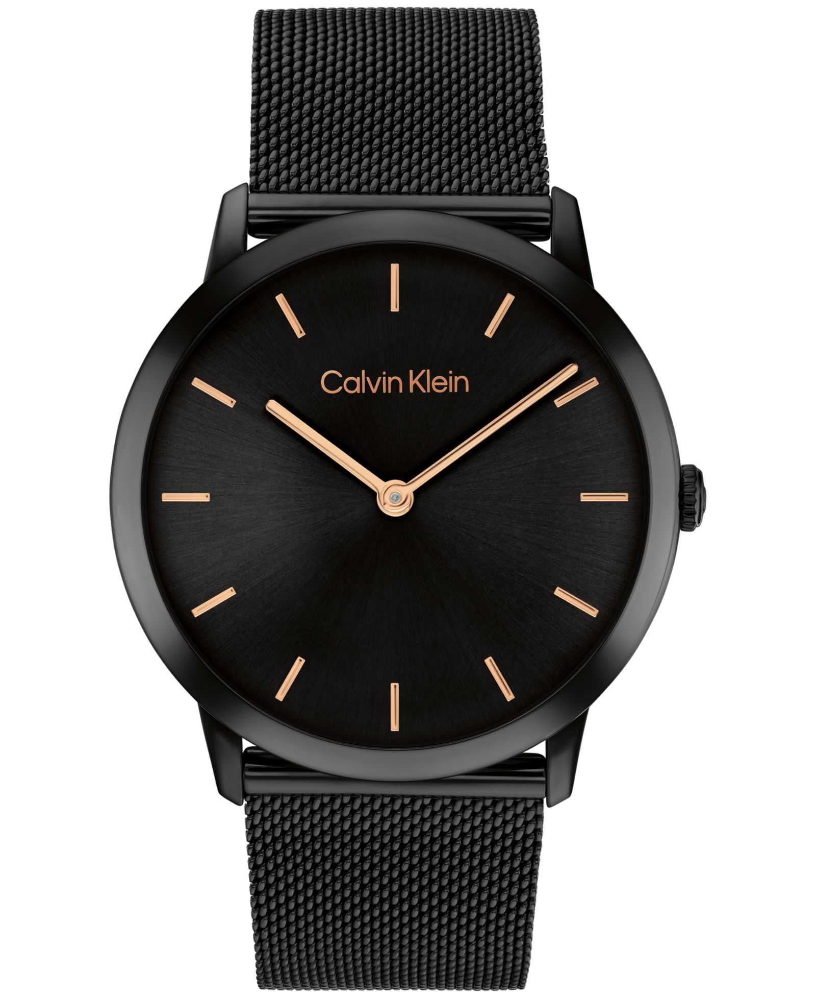 Calvin Klein Women's Exceptional Black Stainless Steel Mesh Bracelet Watch 37mm
