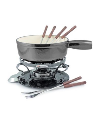 Lugano 9 Piece Cast Iron Fondue Set