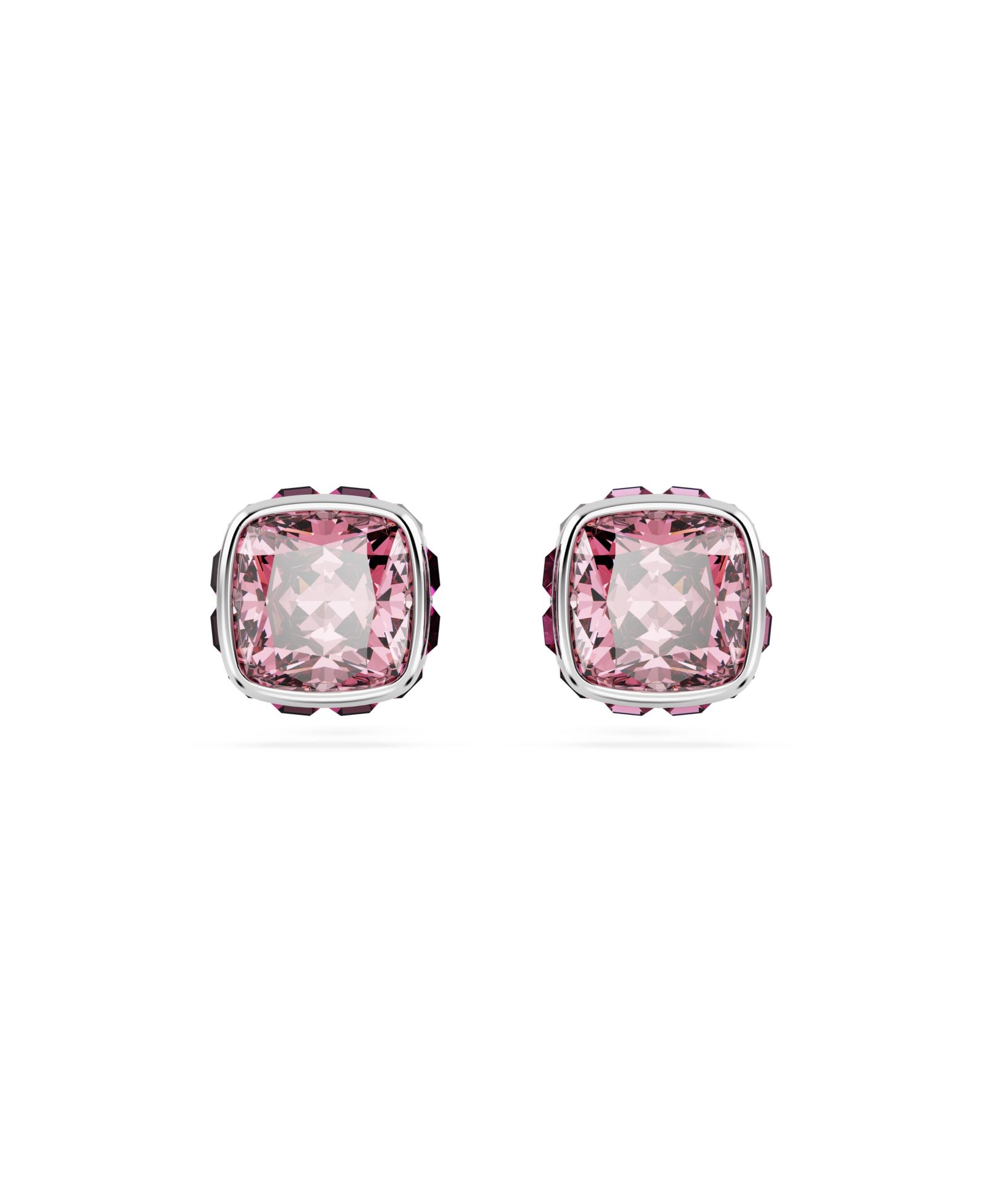Swarovski серьги-гвоздики с квадратной огранкой, покрытие родием