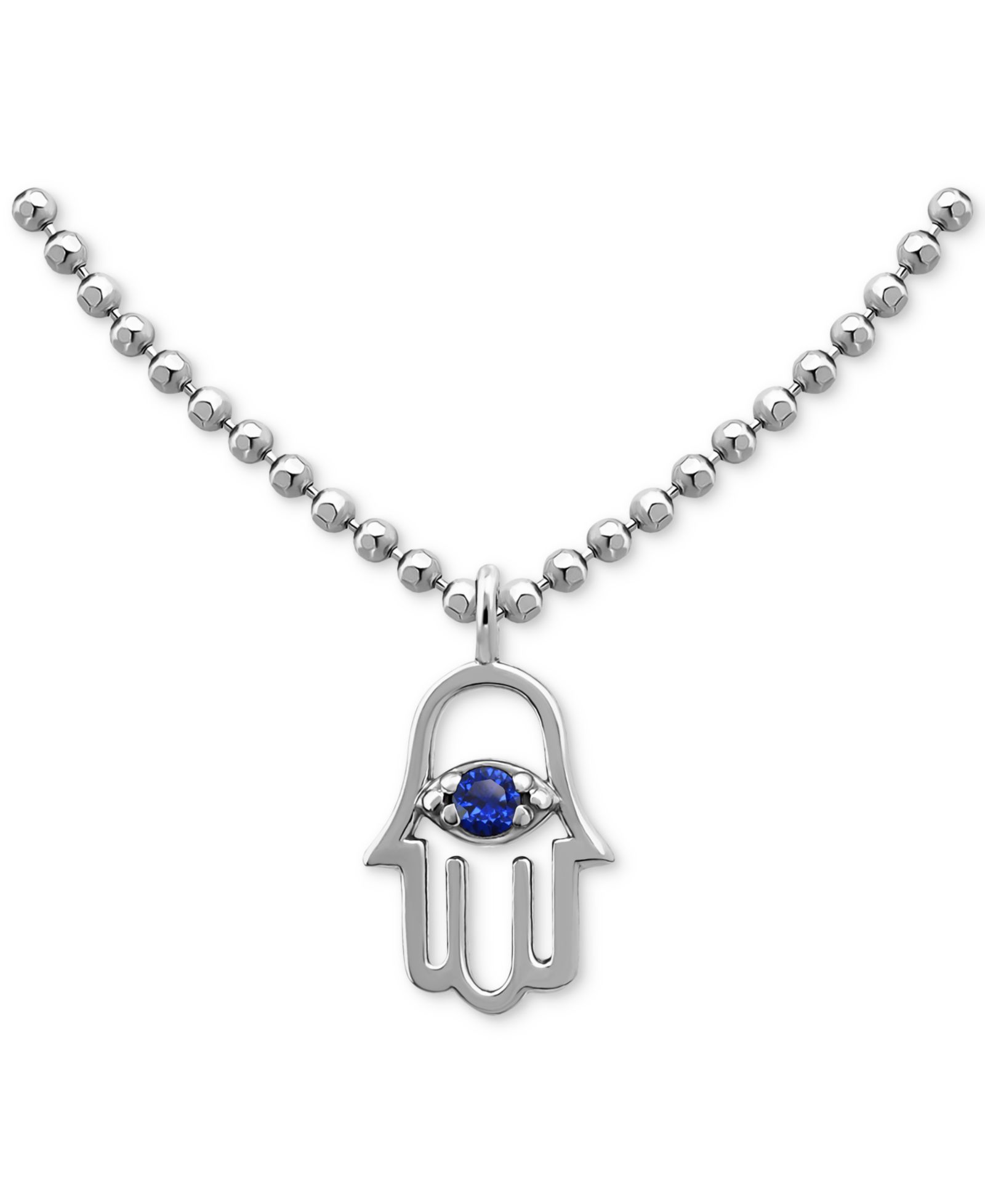 Подвеска-кулон Giani Bernini Lab-Grown Sapphire Hamsa Hand, стерлинговое серебро с 18k золотым напылением