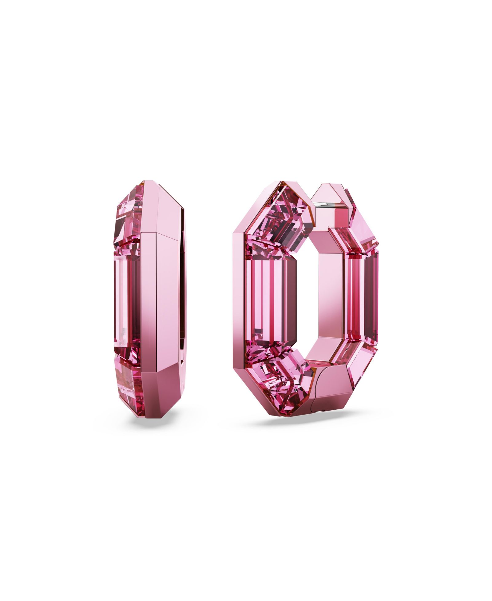 Серьги Swarovski Green or Pink, Aluminum Lucent Mini Hoop
