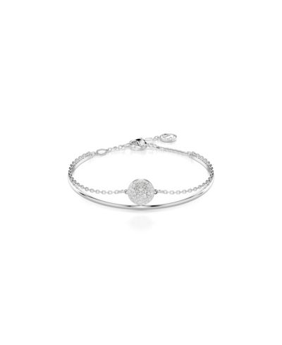 Браслет-бэнгл Swarovski Meteora, White, Rhodium Plated or Rose Gold-Tone
