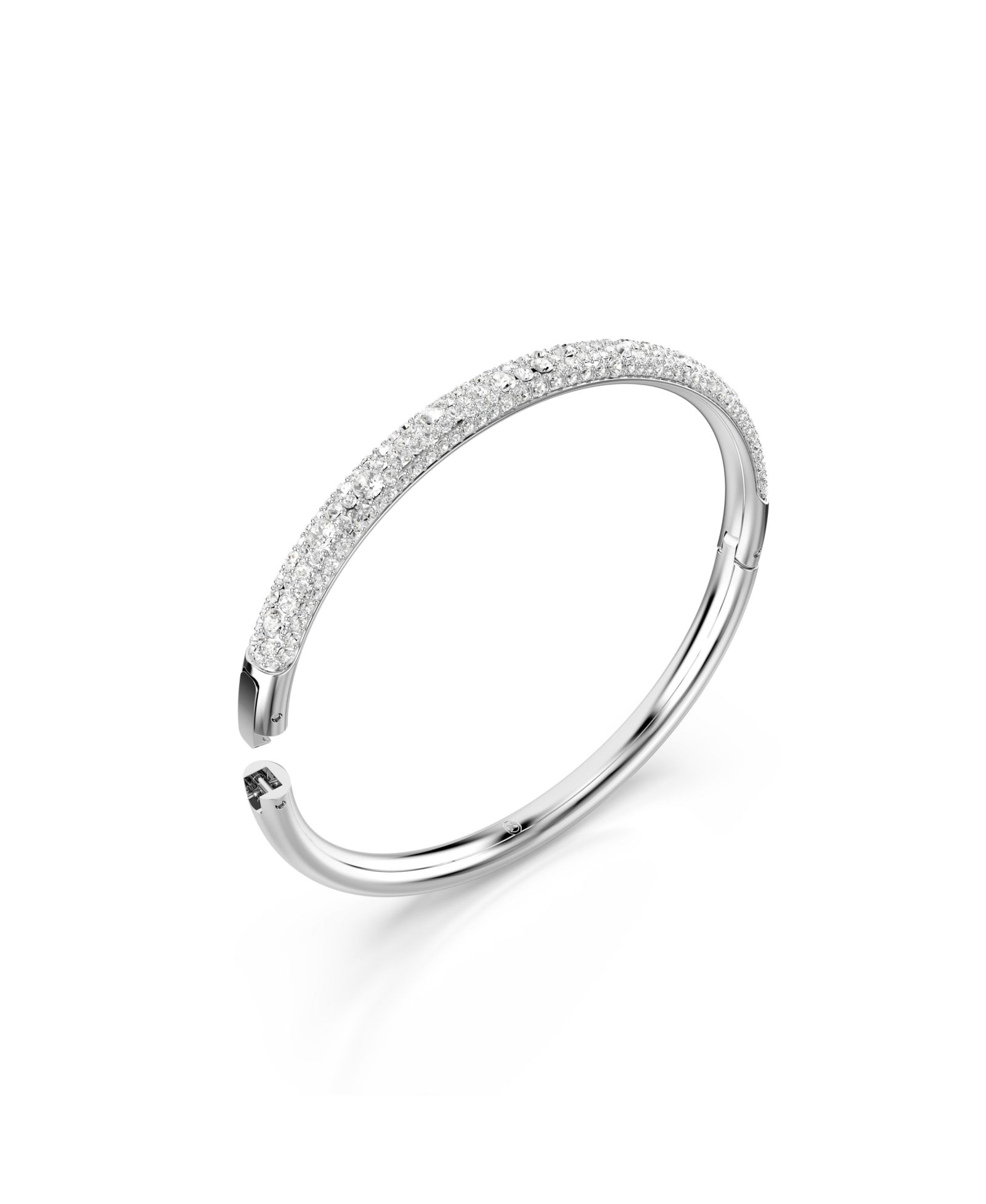 Браслет Swarovski Snow Pave, White, Rhodium Plated или Rose Gold-Tone Meteora Bangle