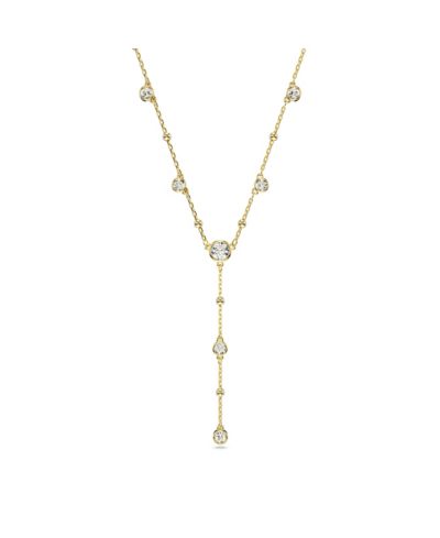 Ожерелье Swarovski Imber Y с круглыми камнями и золотистым покрытием