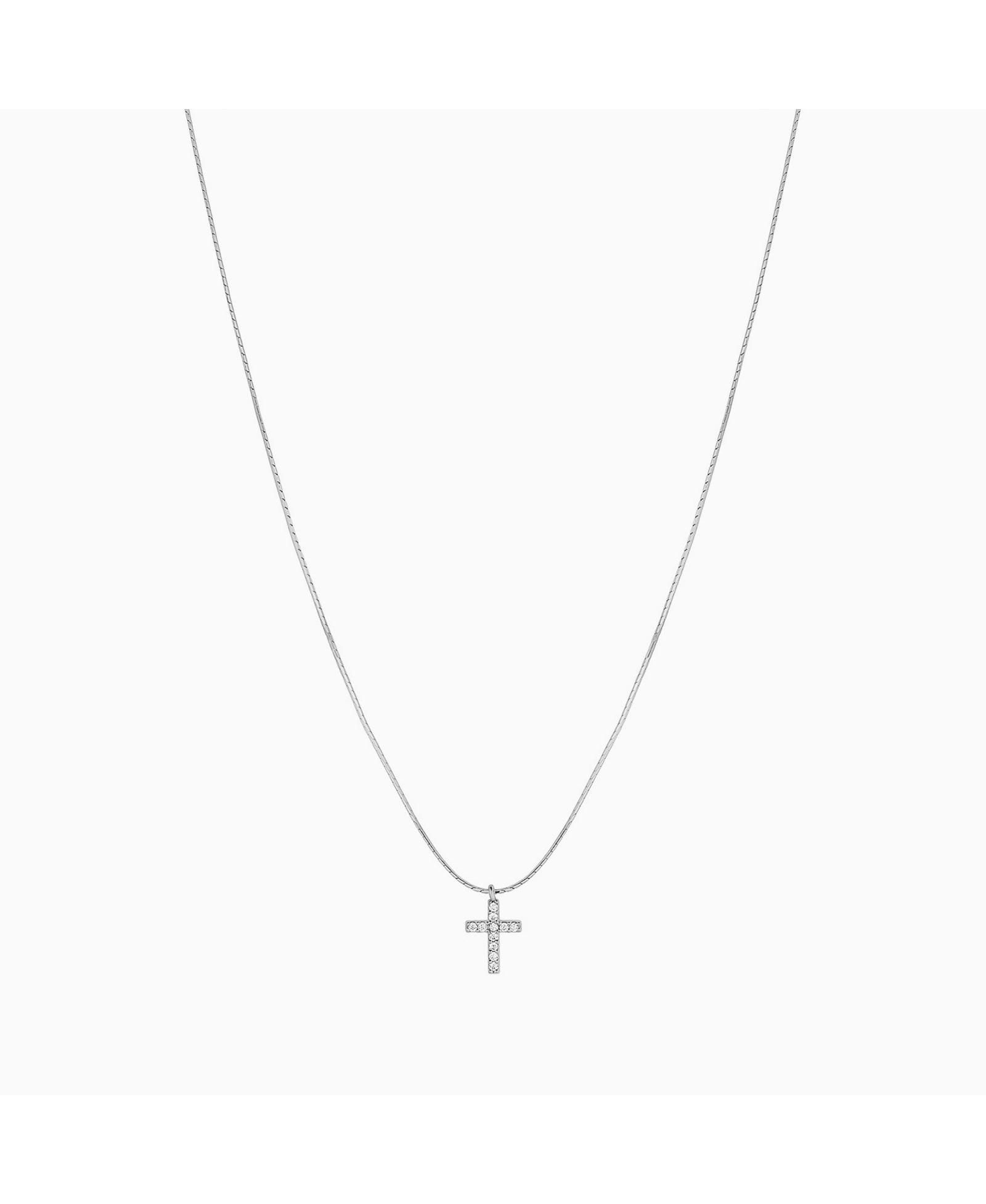 Минималистичное ожерелье Bearfruit Jewelry Weiss Cross из стерлингового серебра с 18k Gold Plated