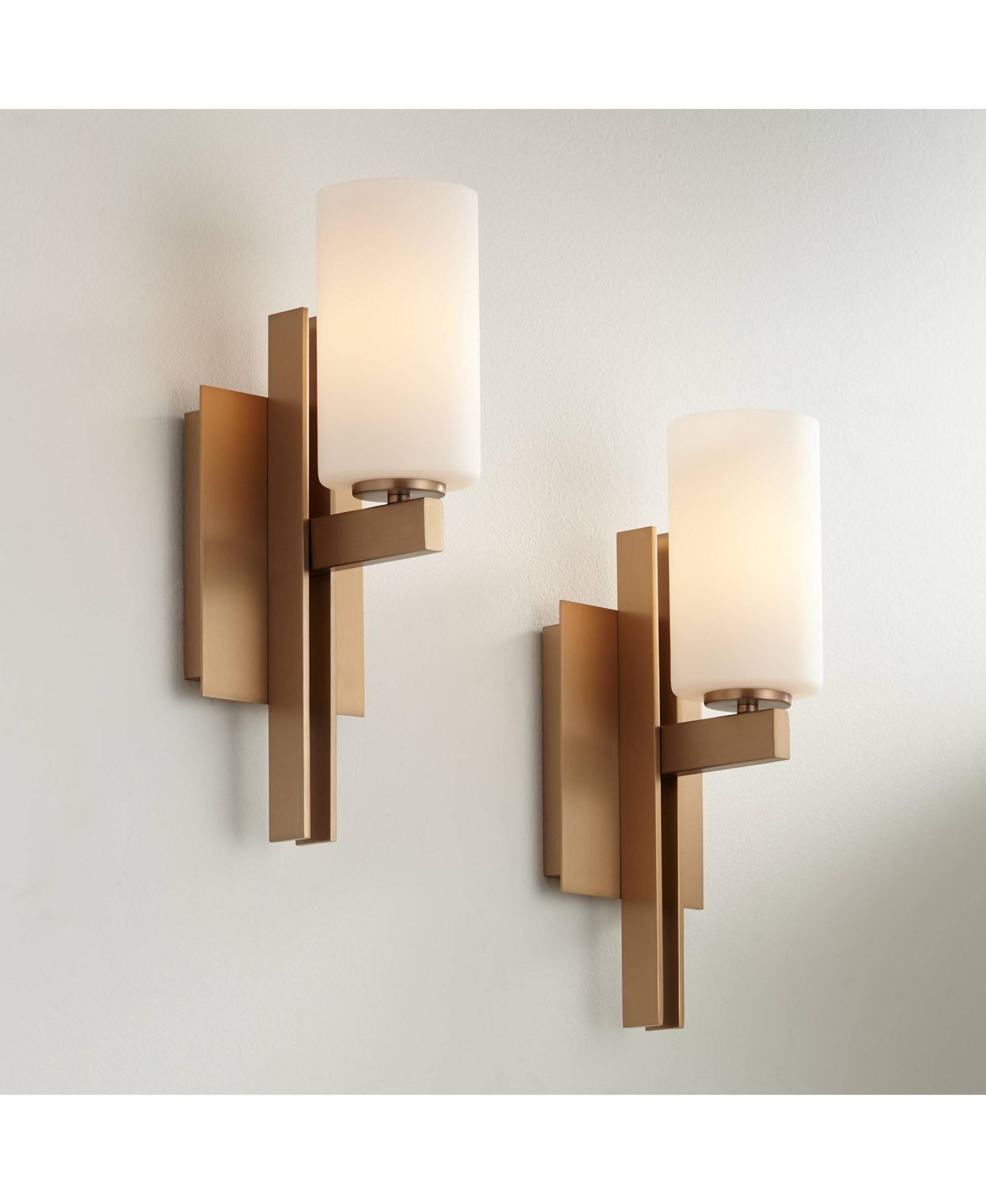 Настенный светильник Possini Euro Design Ludlow Modern Set of 2 Burnished Brass 4 1/2"