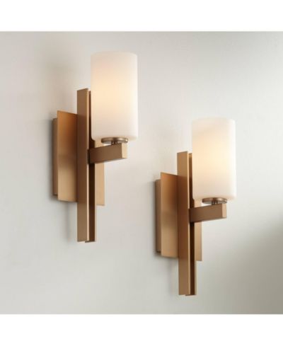 Настенный светильник Possini Euro Design Ludlow Modern Set of 2 Burnished Brass 4 1/2"