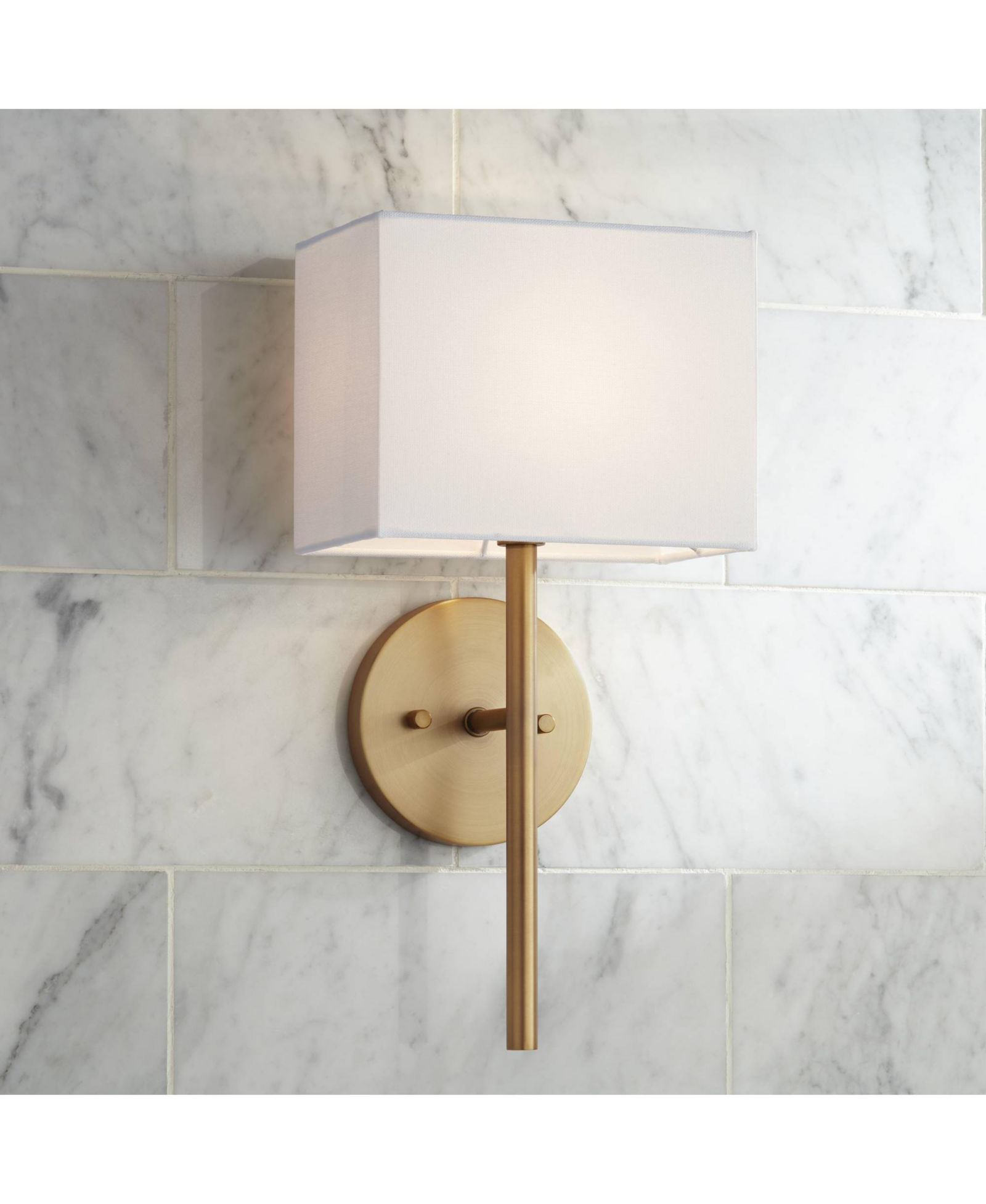 Possini Euro Design Настенное бра Modern Wall Sconce Lighting Warm Brass 16 1/4" High