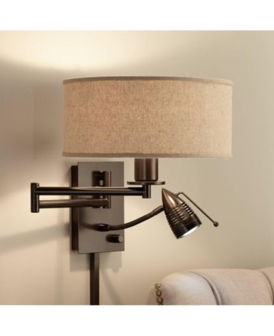 Настенная лампа Possini Euro Design Radix Modern Swing Arm Bronze с LED