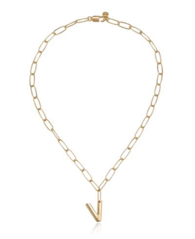 ETTIKA Paperclip Chain Initial Necklace