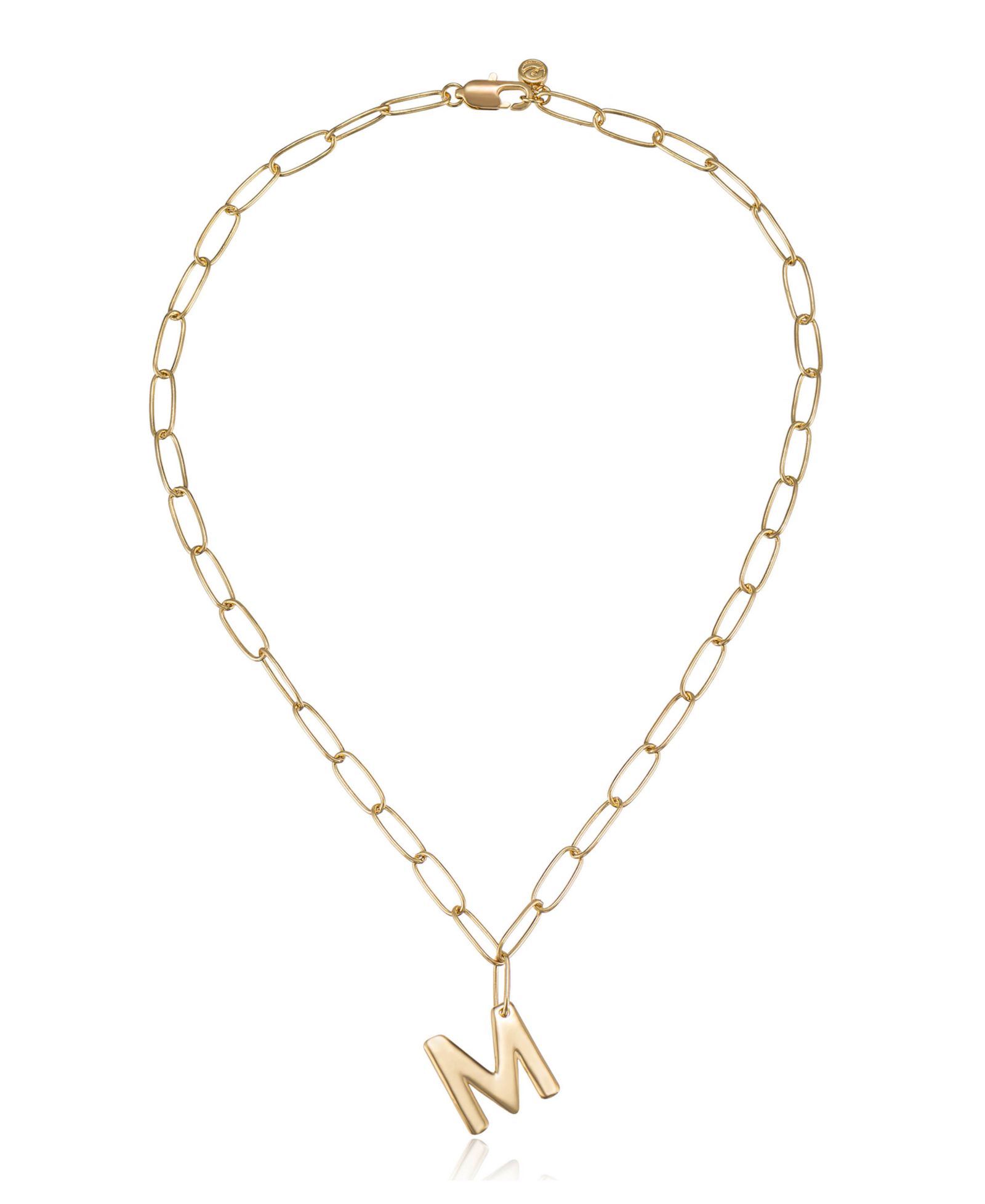 ETTIKA Paperclip Chain Initial Necklace