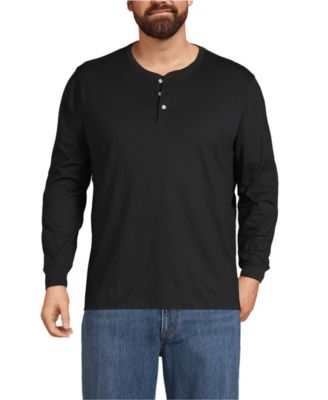 Lands' End Men's Super-T Long Sleeve Henley T-Shirt