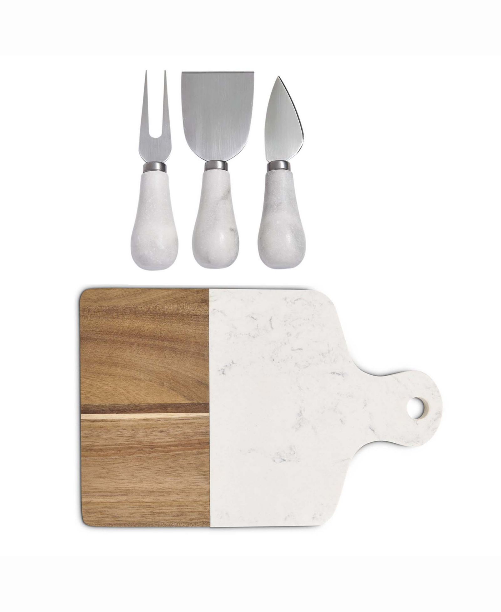 HIC Kitchen Maison Du Fromage 4-Piece Charcuterie Rectangular Cheese Board and Cheese Tools Set