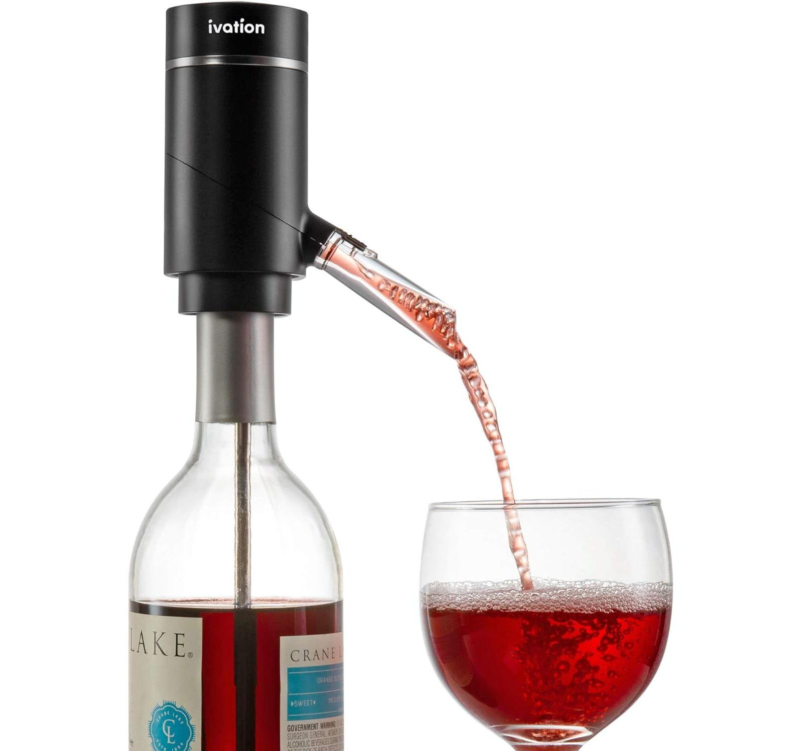 Ivation Wine Aerator & Wine Dispenser, Electric Wine Pourer & Stopper