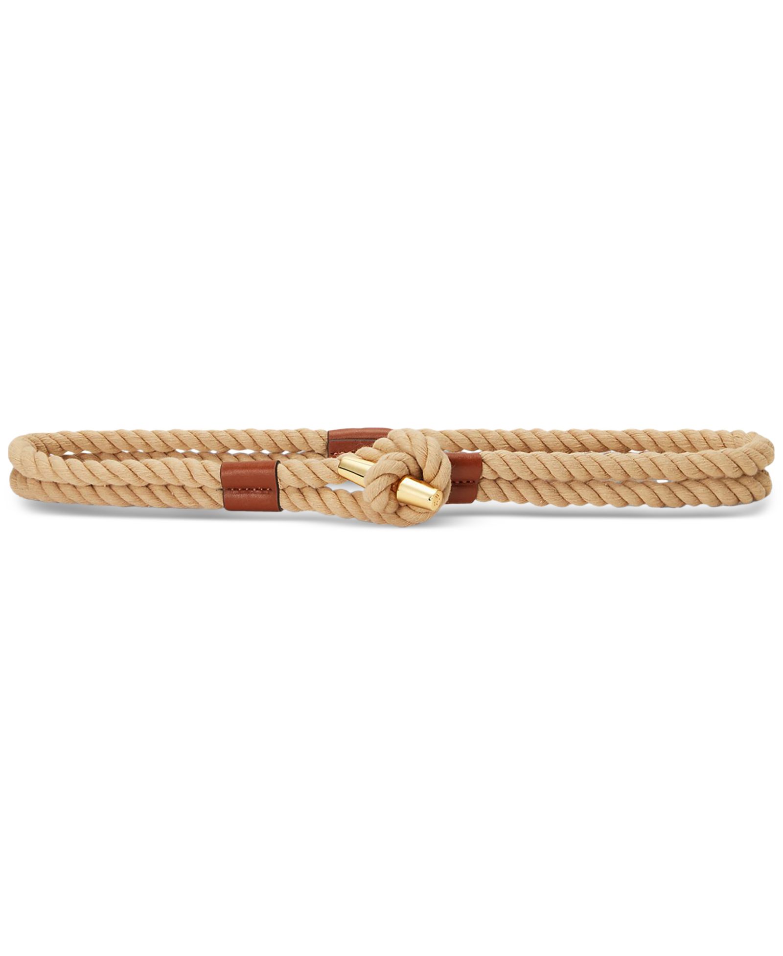 Женский узкий ремень Lauren Ralph Lauren Leather-Trim Rope Toggle