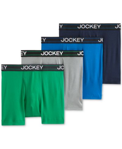 Мужские боксеры-брифы Jockey Lightweight Cotton Blend, упаковка 4 шт