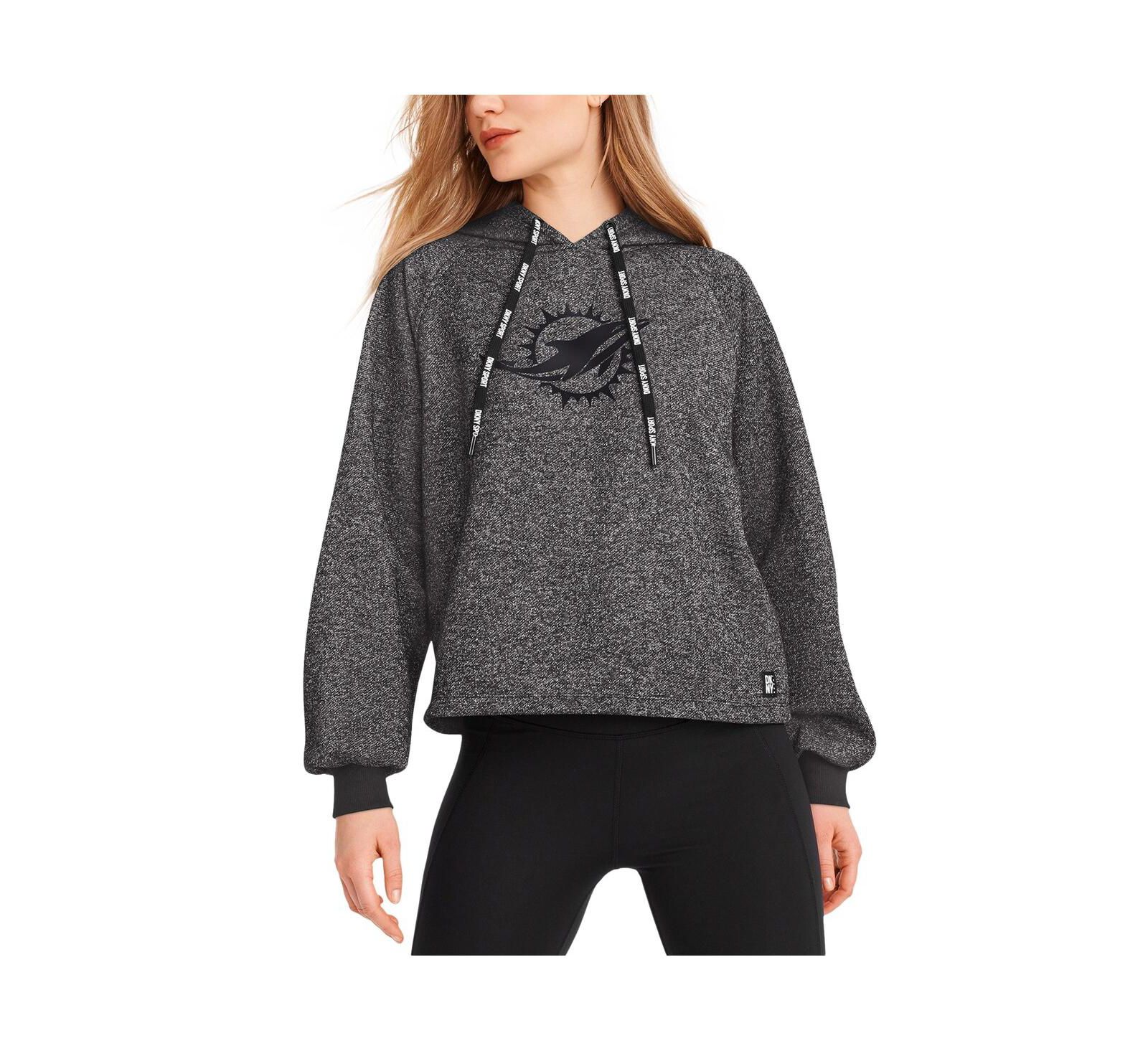 Женское худи DKNY Sport Black Miami Dolphins Debbie Dolman Raglan Pullover