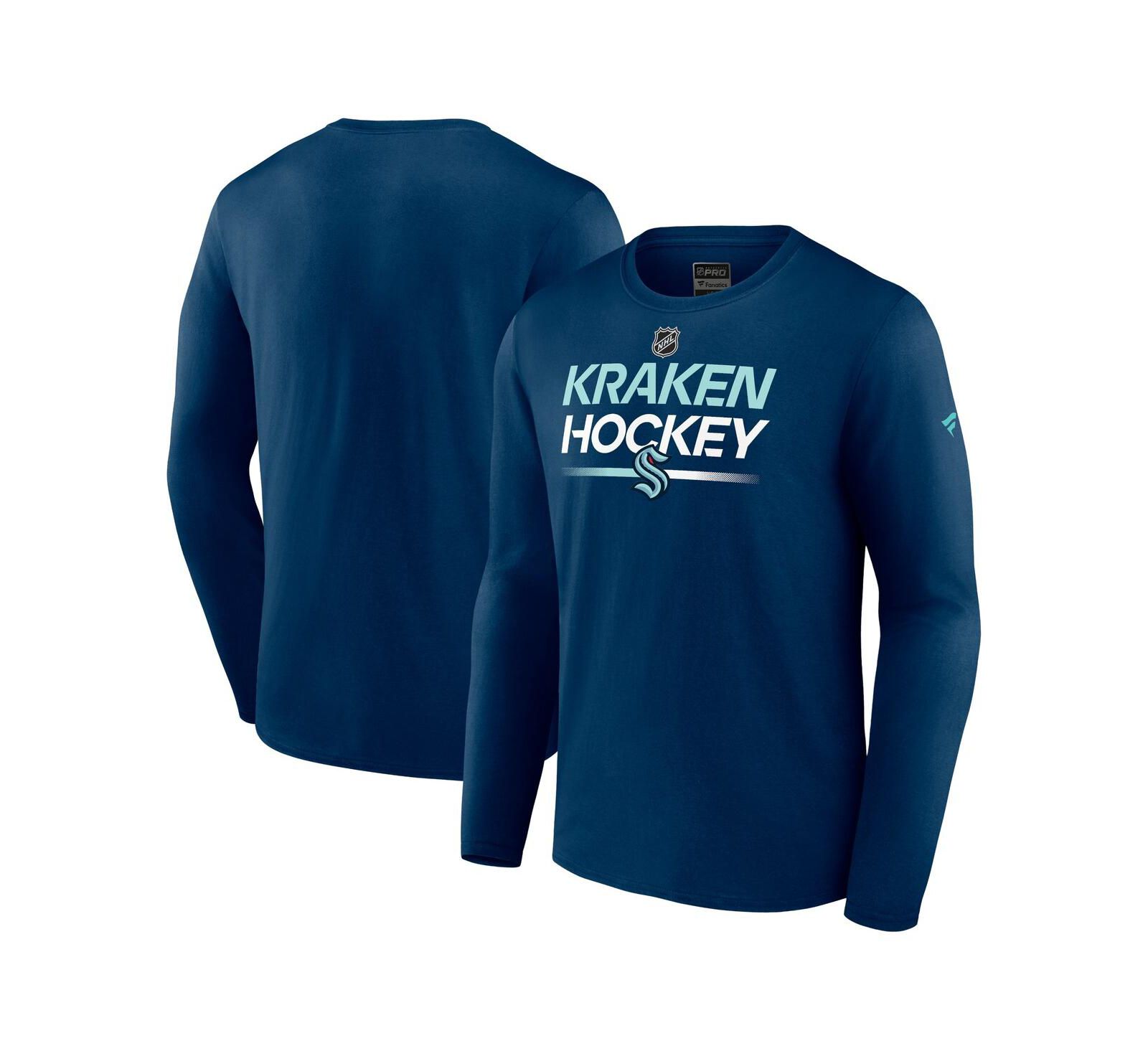 Мужская футболка Fanatics Seattle Kraken Authentic Pro Long Sleeve