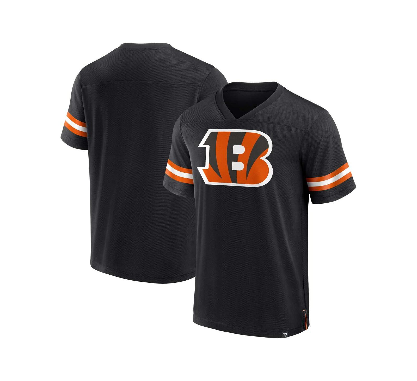 Мужская футболка Fanatics Cincinnati Bengals Jersey Tackle V-Neck, черная