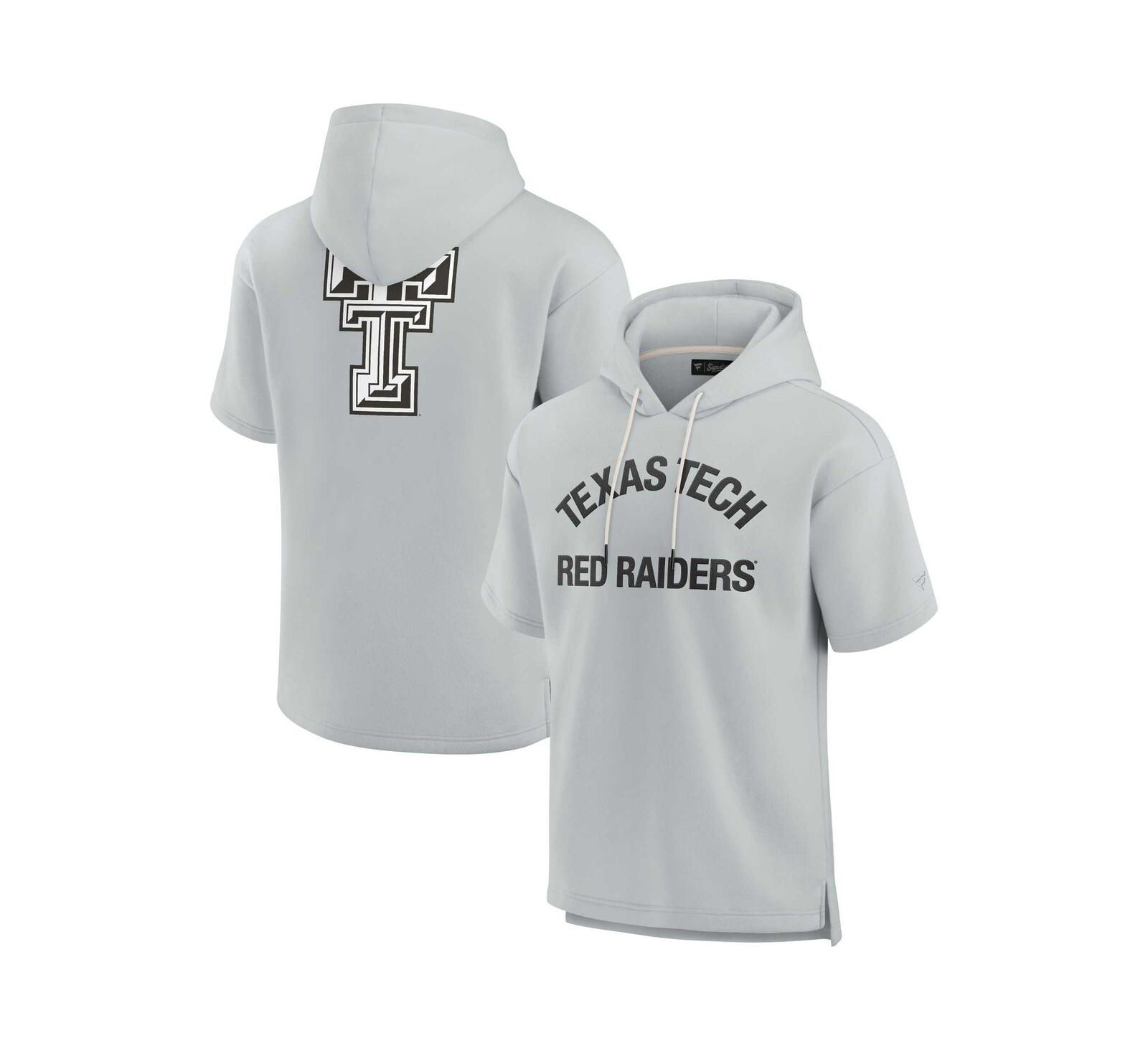 Fanatics Signature Худи Unisex Super Soft Fleece Short Sleeve Pullover Gray Texas Tech Red Raiders