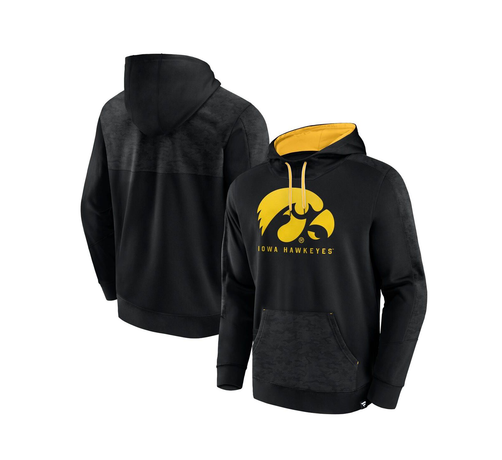 Мужское худи Fanatics Black Iowa Hawkeyes Defender Pullover