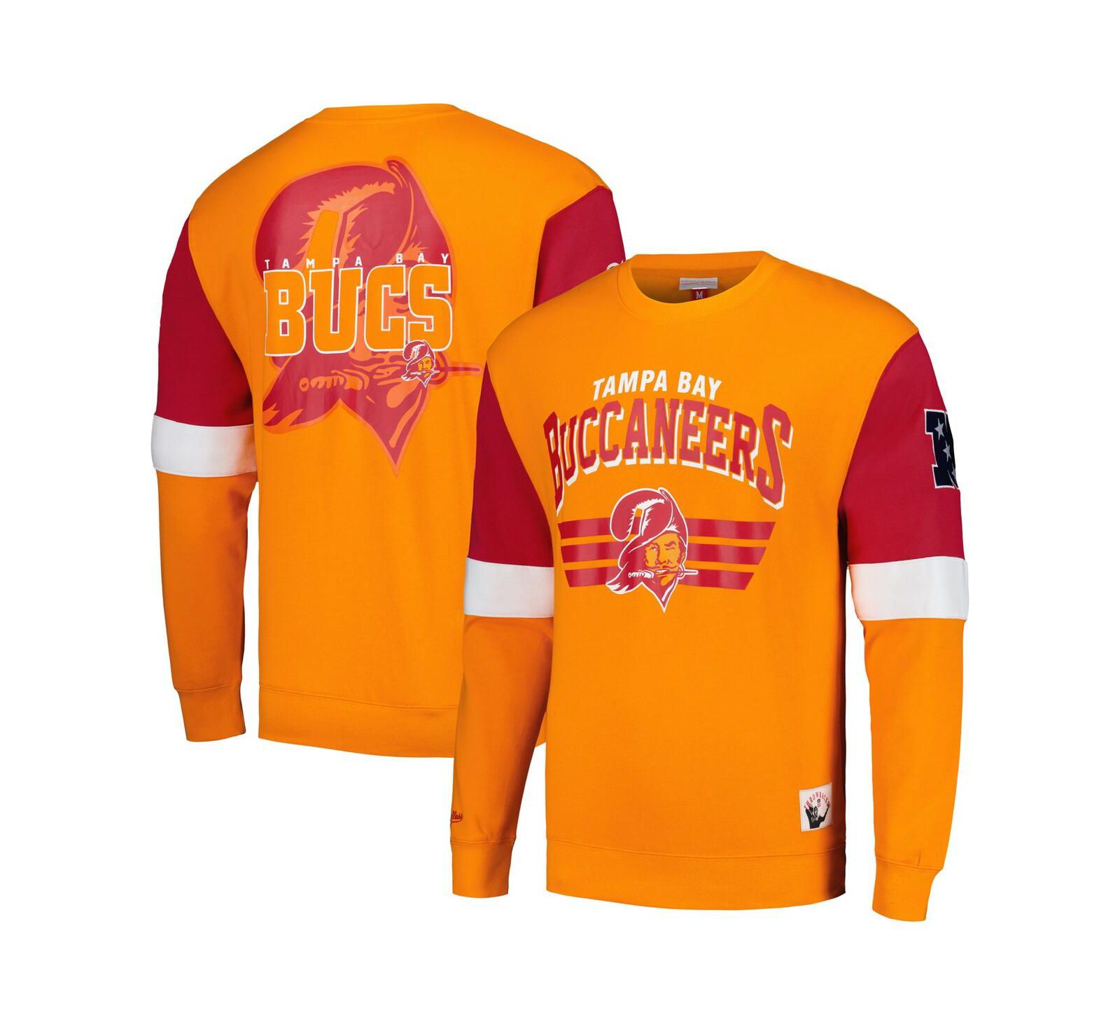 Мужская толстовка Mitchell & Ness Tampa Bay Buccaneers Gridiron Classics Allover 3.0 Pullover