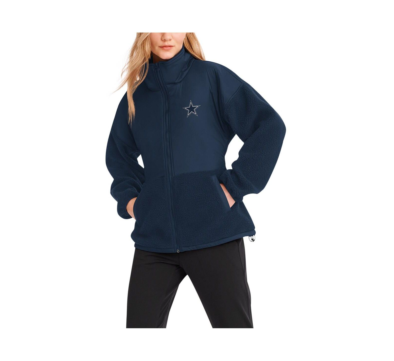 Женская куртка DKNY Sport Navy Dallas Cowboys Drew Sherpa Full-Zip