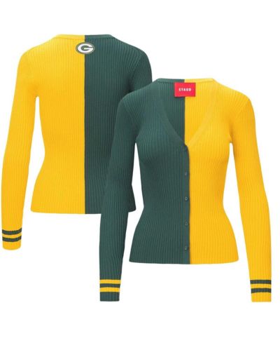 Женский свитер Staud Green, Gold Green Bay Packers Cargo