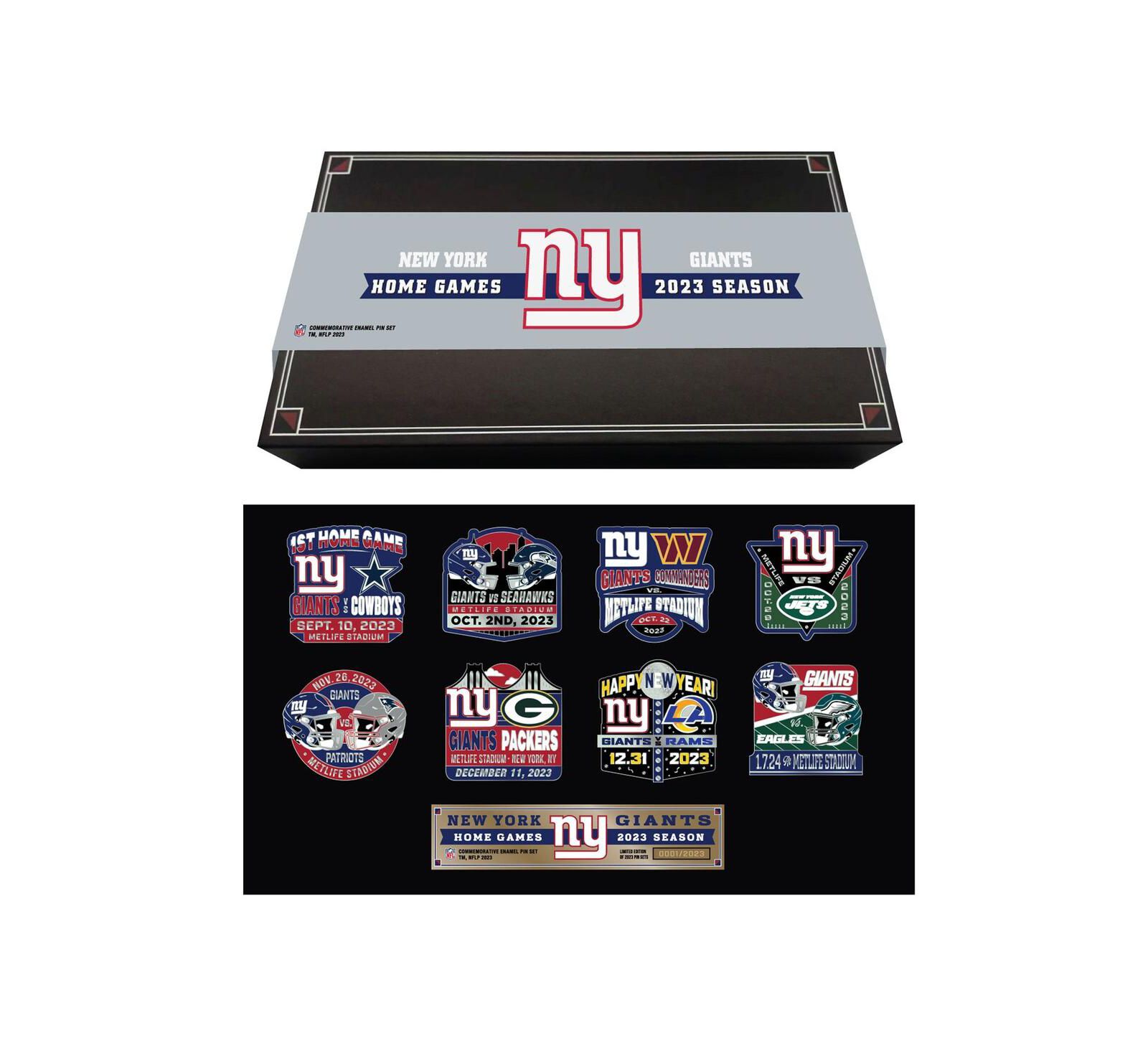 Набор значков Mojo Licensing New York Giants 2023-24 Game Day Collector Set
