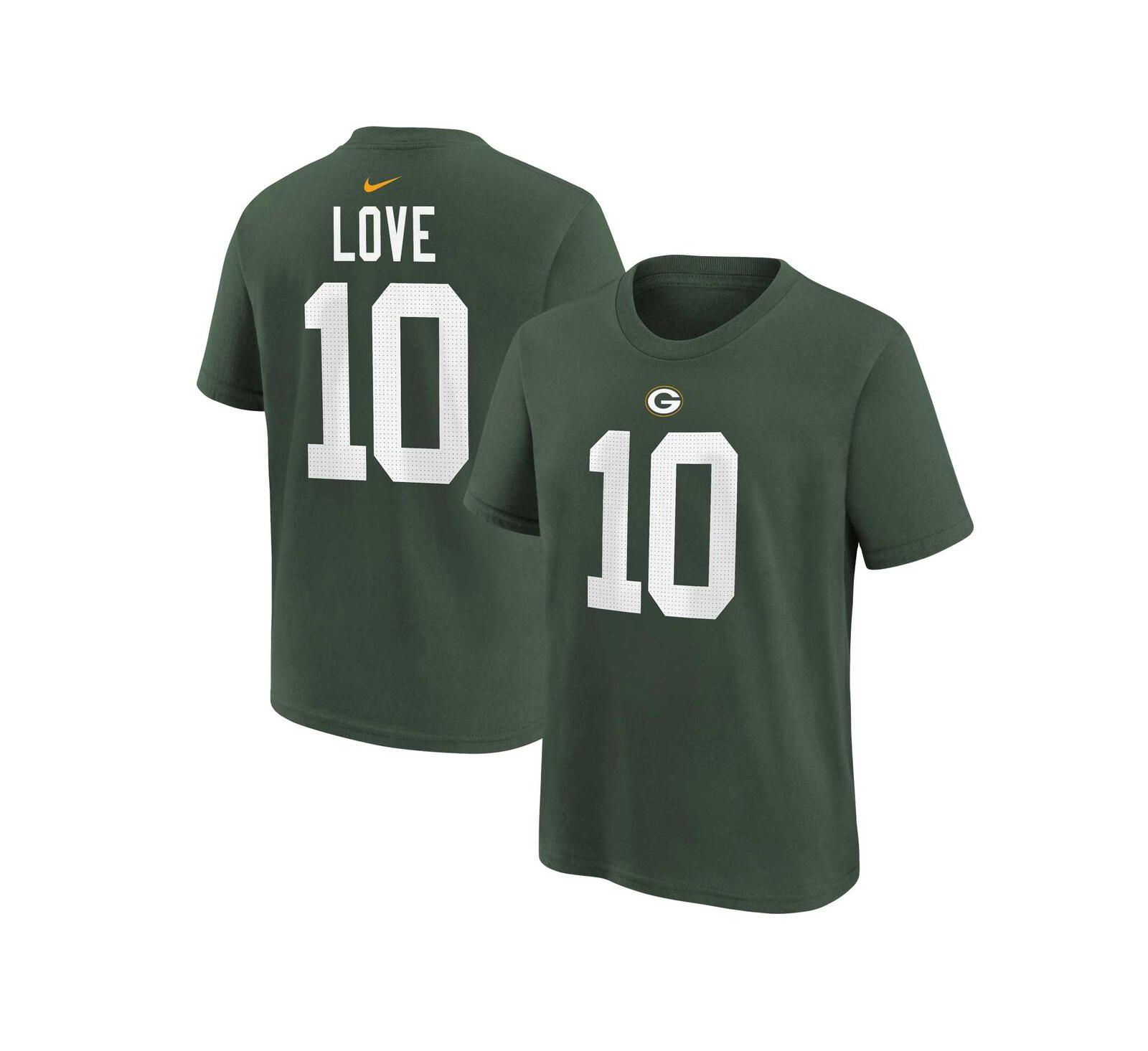 Детская футболка Nike Jordan Love Green Green Bay Packers Player Name and Number