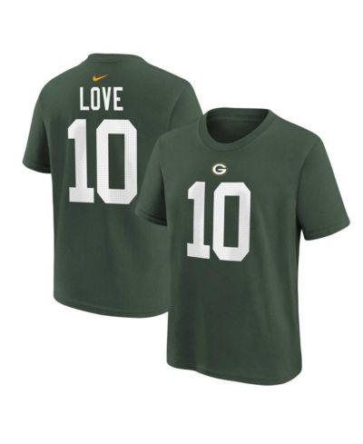 Детская футболка Nike Jordan Love Green Green Bay Packers Player Name and Number