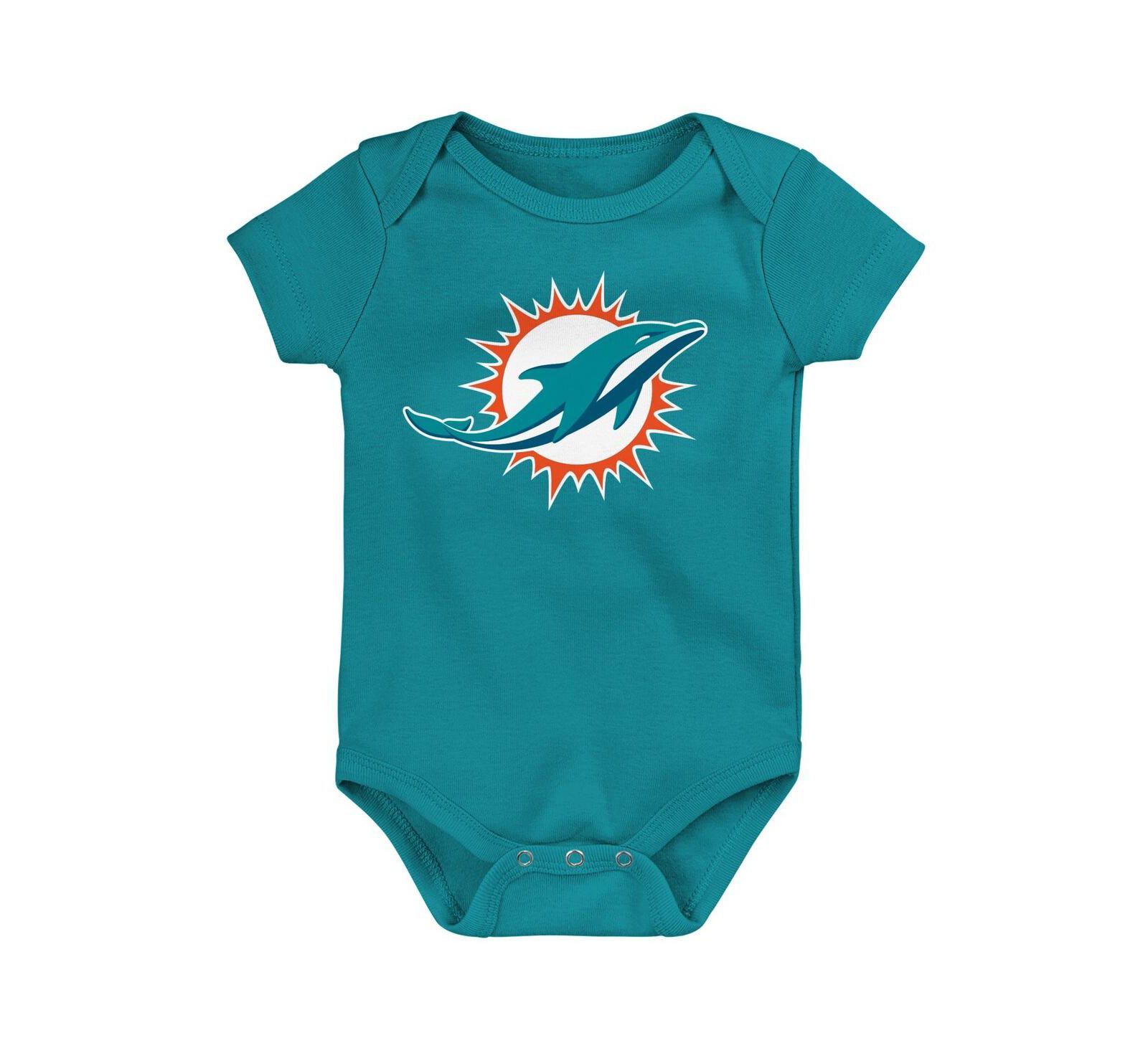 Детский боди Aqua Miami Dolphins Team Logo для новорожденных и младенцев