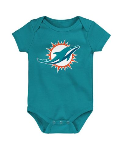 Newborn and Infant Boys and Girls Aqua Miami Dolphins Team Logo Bodysuit